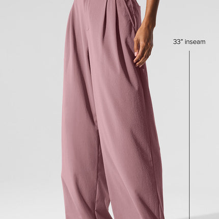 alo Women's High-Waist Dreamscape Trouser (Long) - Smoky Quartz