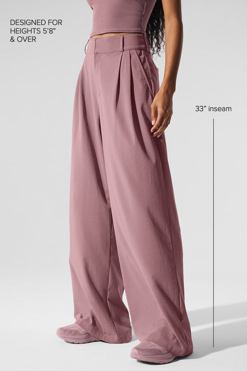 alo Women's High-Waist Dreamscape Trouser (Long) - Smoky Quartz
