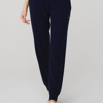alo Women's High-Waist Cashmere Jet Set Pant - Navy