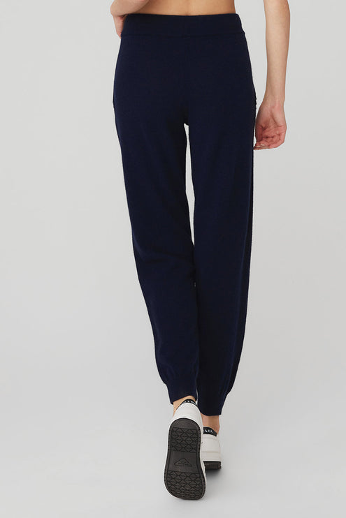 alo Women's High-Waist Cashmere Jet Set Pant - Navy