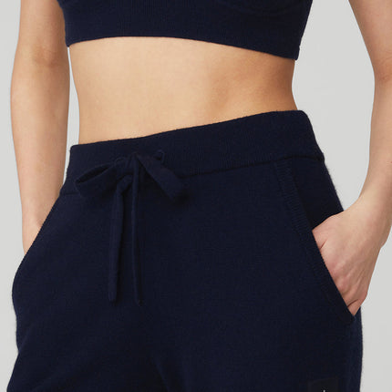 alo Women's High-Waist Cashmere Jet Set Pant - Navy