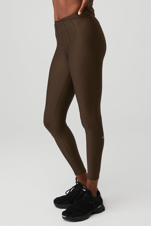 alo Women's Airlift High-Waist 7/8 Corset Legging - Espresso