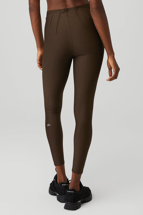 alo Women's Airlift High-Waist 7/8 Corset Legging - Espresso