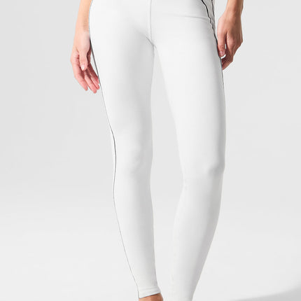 alo Women's Airbrush High-Waist Heart Throb Legging - White/Black