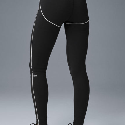 alo Women's Airbrush High-Waist Heart Throb Legging - Black/White