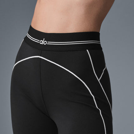 alo Women's Airbrush High-Waist Heart Throb Legging - Black/White