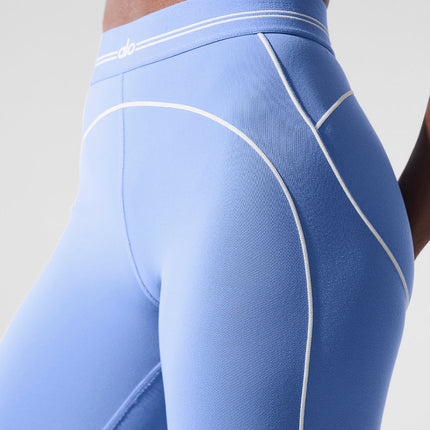alo Women's Airbrush High-Waist Heart Throb Legging - Crystal Clear Blue/White