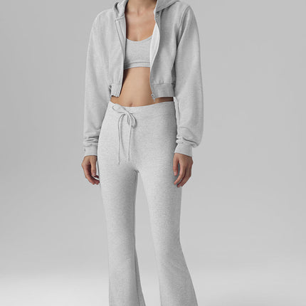 alo Women's Sway Bootcut Sweatpant - Athletic Heather Grey