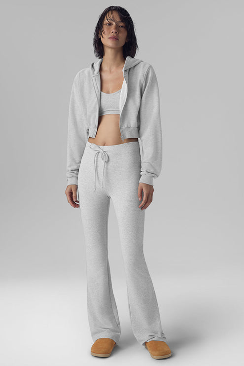 alo Women's Sway Bootcut Sweatpant - Athletic Heather Grey
