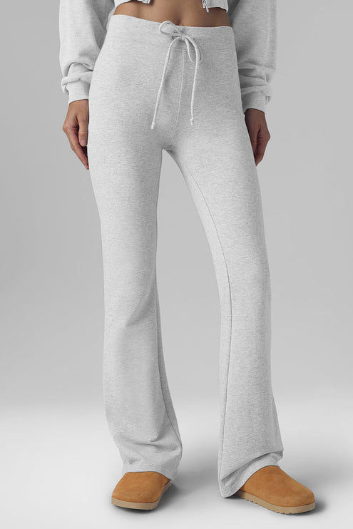 alo Women's Sway Bootcut Sweatpant - Athletic Heather Grey