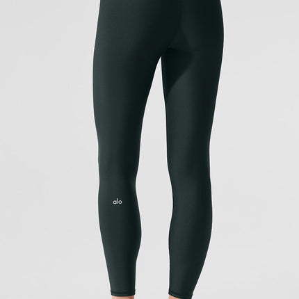 alo Women's 7/8 High-Waist Airlift Legging - Charcoal Green