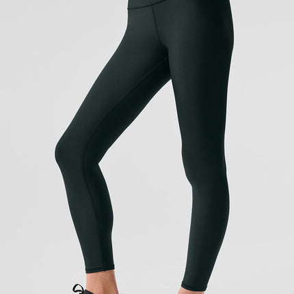 alo Women's 7/8 High-Waist Airlift Legging - Charcoal Green