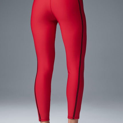 alo Women's Airlift High-Waist 7/8 Line Up Legging - Bold Red