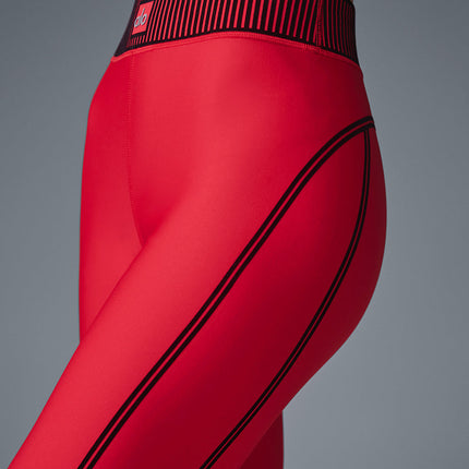 alo Women's Airlift High-Waist 7/8 Line Up Legging - Bold Red