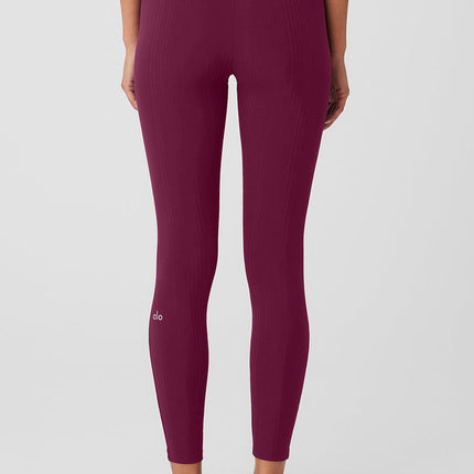 alo Women's High-Waist 7/8 Run It Back Legging - Wild Berry