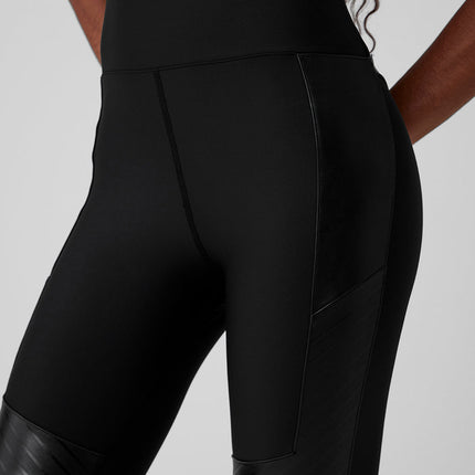 alo Women's Airlift Winter Warm High-Waist Supermoto Legging - Black