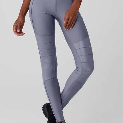 alo Women's Airlift Winter Warm High-Waist Supermoto Legging - Fog