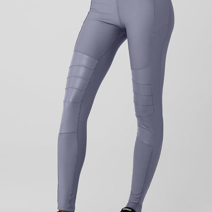 alo Women's Airlift Winter Warm High-Waist Supermoto Legging - Fog