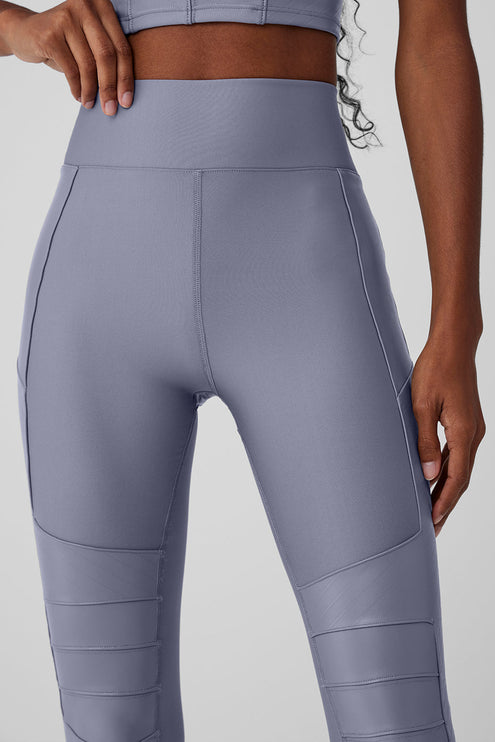 alo Women's Airlift Winter Warm High-Waist Supermoto Legging - Fog