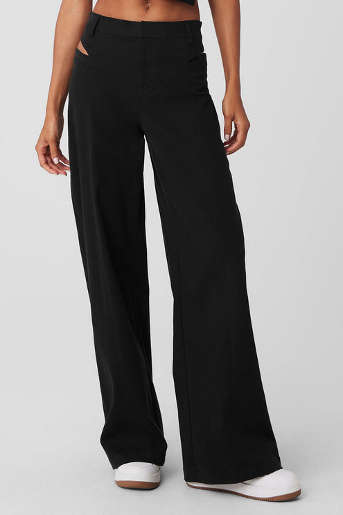 alo Women's High-Waist Risk Taker Trouser - Black