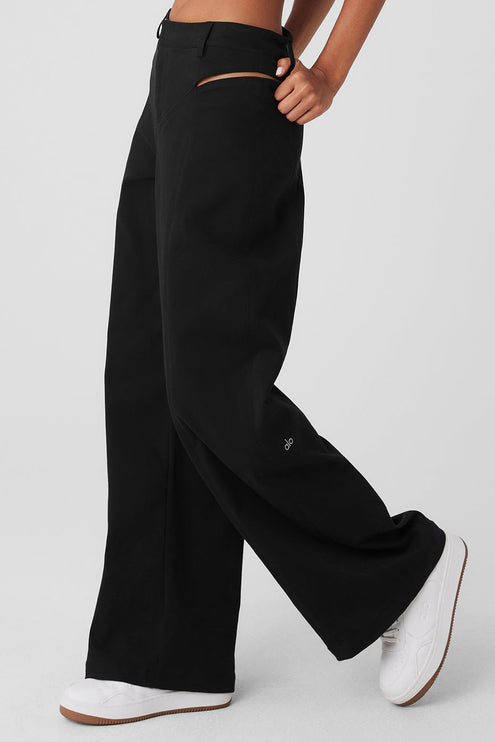 alo Women's High-Waist Risk Taker Trouser - Black