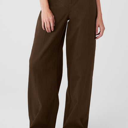 alo Women's High-Waist Risk Taker Trouser - Espresso