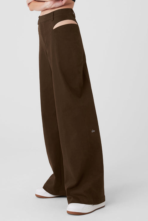 alo Women's High-Waist Risk Taker Trouser - Espresso