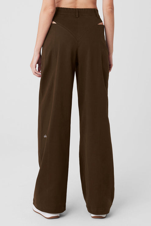 alo Women's High-Waist Risk Taker Trouser - Espresso