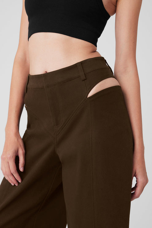 alo Women's High-Waist Risk Taker Trouser - Espresso