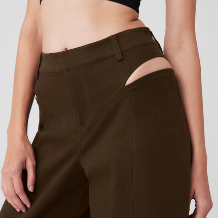 alo Women's High-Waist Risk Taker Trouser - Espresso