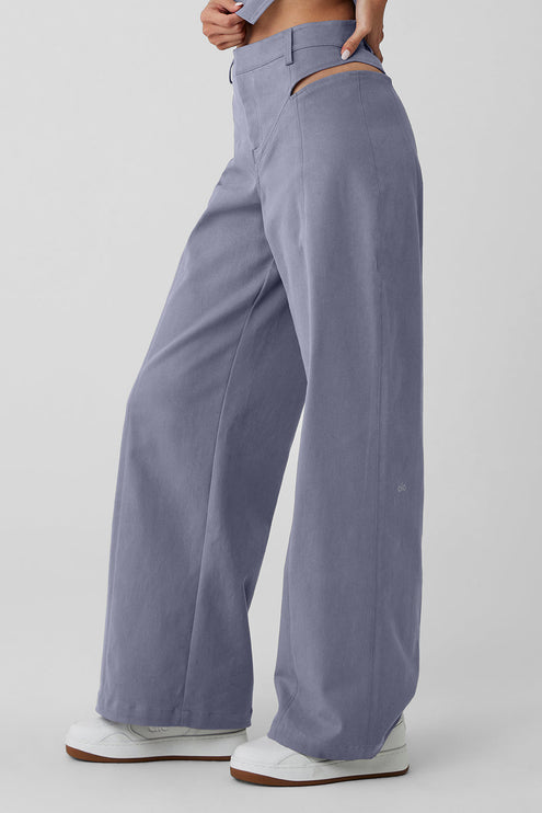 alo Women's High-Waist Risk Taker Trouser - Fog