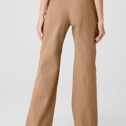 alo Women's High-Waist On Point Moto Trouser - Toasted Almond