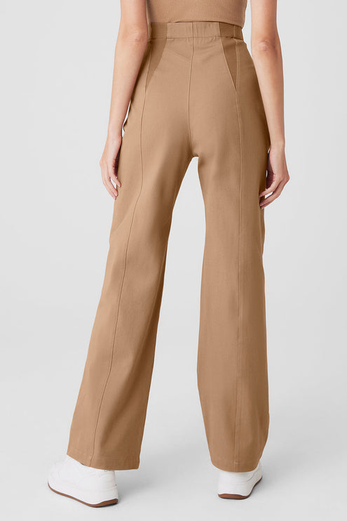 alo Women's High-Waist On Point Moto Trouser - Toasted Almond