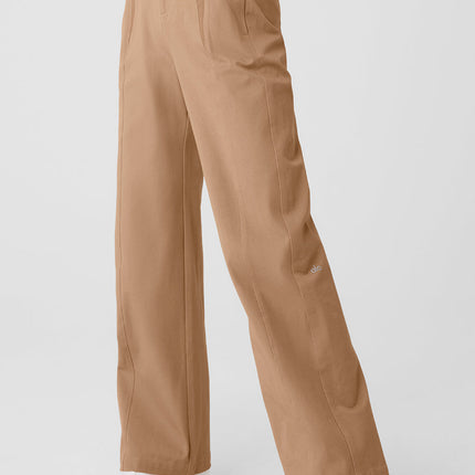 alo Women's High-Waist On Point Moto Trouser - Toasted Almond
