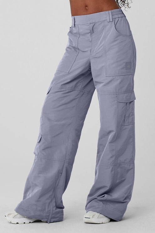 alo Women's High-Waist Ski-Moto Puffer Pant - Fog