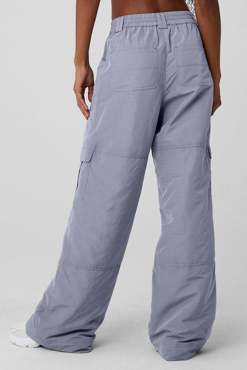 alo Women's High-Waist Ski-Moto Puffer Pant - Fog