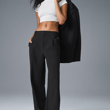 alo Women's High-Waist Pursuit Trouser (Long) - Black