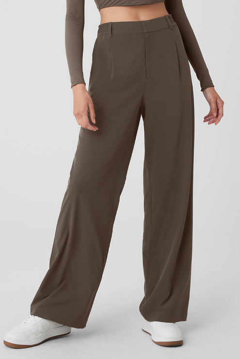 alo Women's High-Waist Pursuit Trouser - Olive Tree