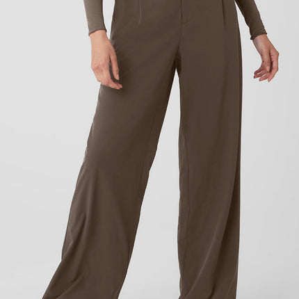 alo Women's High-Waist Pursuit Trouser - Olive Tree