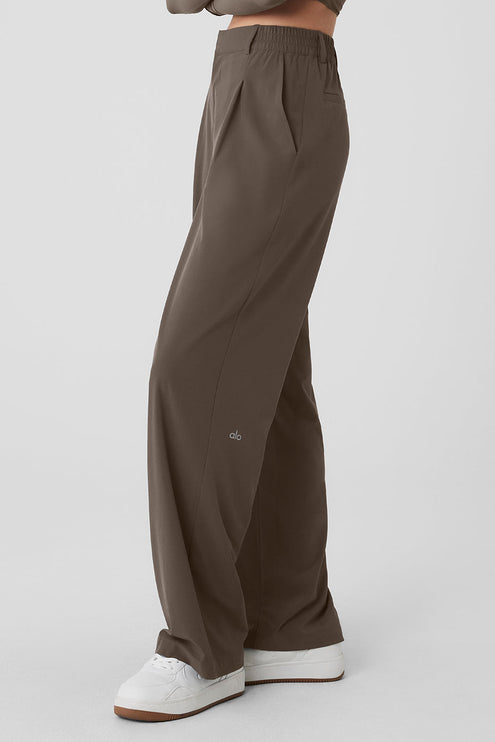 alo Women's High-Waist Pursuit Trouser - Olive Tree