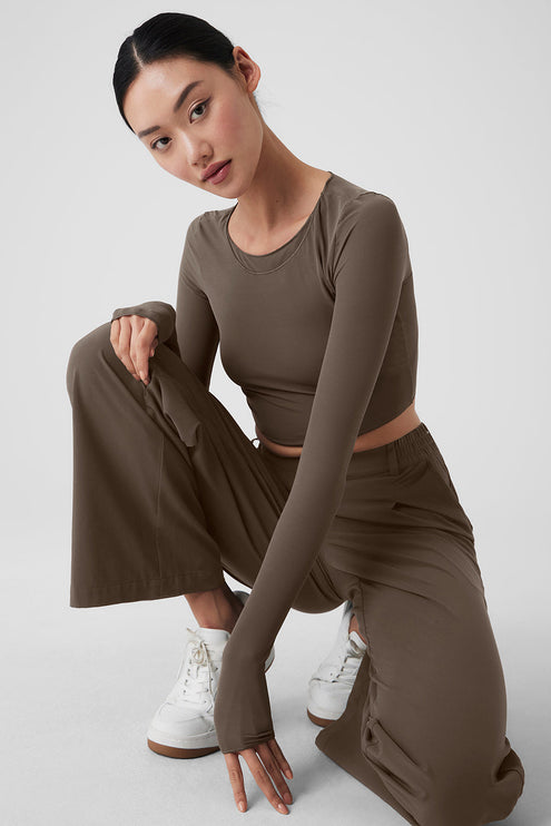 alo Women's High-Waist Pursuit Trouser - Olive Tree