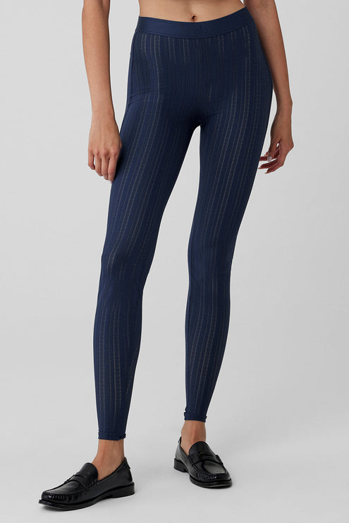 alo Women's High-Waist Euphoria Legging - Navy