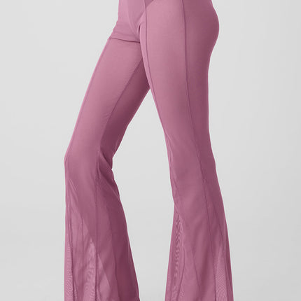 alo Women's Mesh High-Waist Flicker Pant - Soft Mulberry