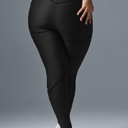 alo Women's Airlift Mesh Line Up High-Waist Legging - Black