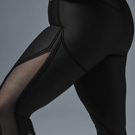 alo Women's Airlift Mesh Line Up High-Waist Legging - Black