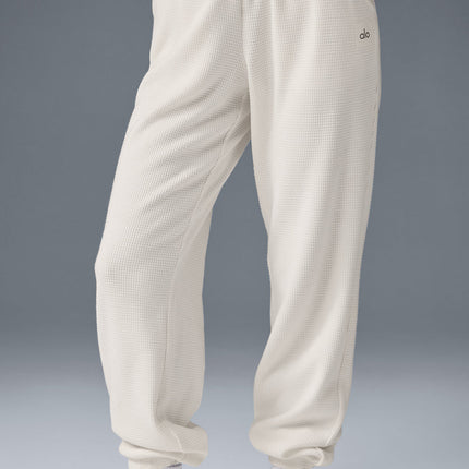 alo Women's Waffle Weekend Escape Jogger - Ivory