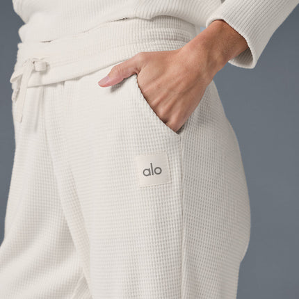 alo Women's Waffle Weekend Escape Jogger - Ivory