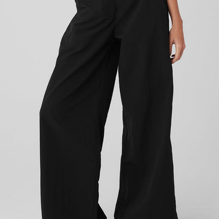alo Women's High-Waist Street Smart Trouser - Black