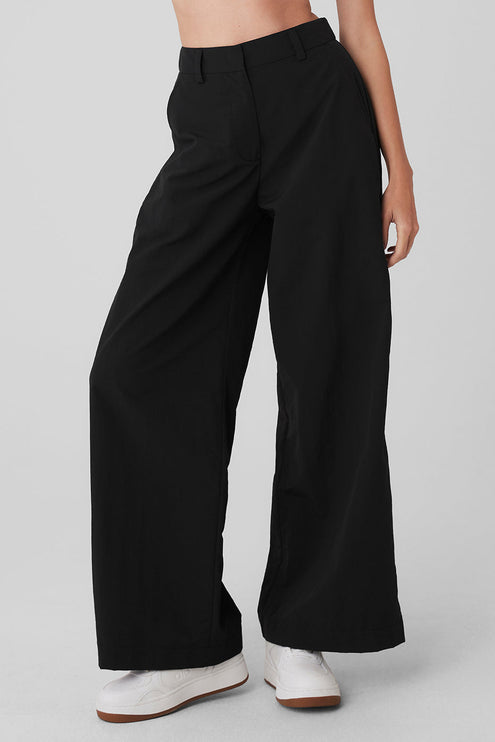 alo Women's High-Waist Street Smart Trouser - Black