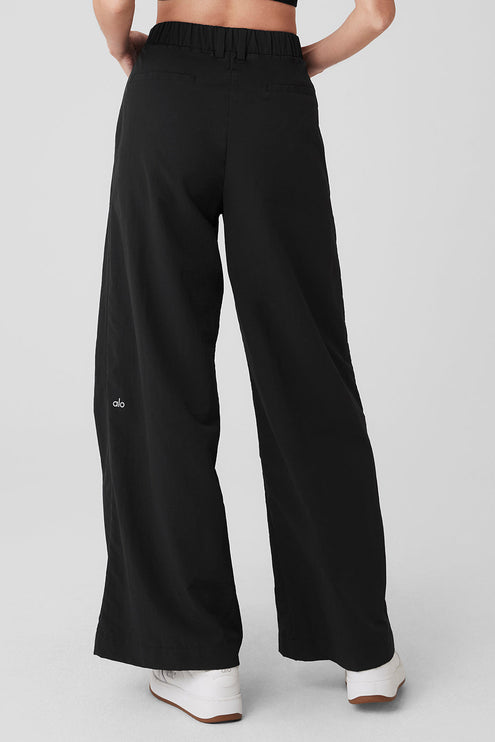 alo Women's High-Waist Street Smart Trouser - Black